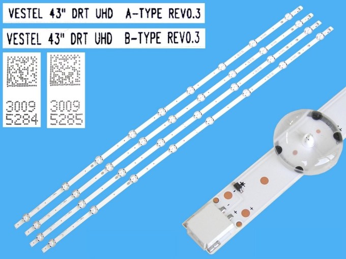LED podsvietenie 820mm pre TV Vestel 43" DRT UHD - sada 4 pásov