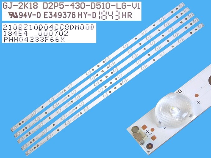 Sada LED podsvietenia 1112mm pre LCD panely LG a Philips - 5 pásikov