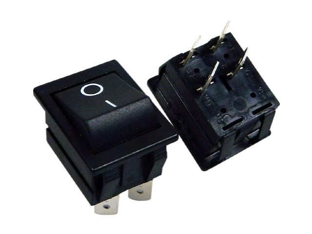 Kolébkový spínač ARCOLECTRIC C1551ALAAD čierny OFF-(ON) 16A/250V AC