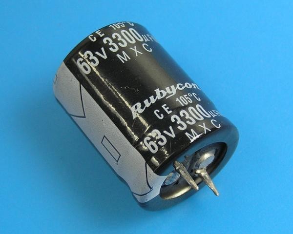 Kondenzátor elektrolytický 3300uF/63V - 105°C Lelon