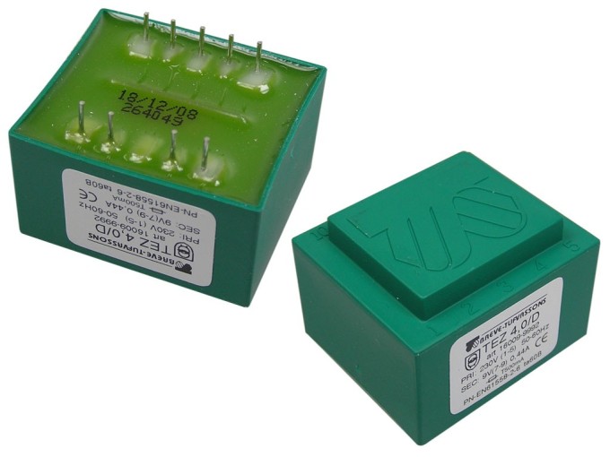 Sieťový transformátor 230/9V - 4VA pre plošné spoje