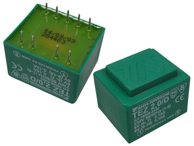 Sítový transformátor 230V / 2x6V - 1,9VA BVEI3032035
