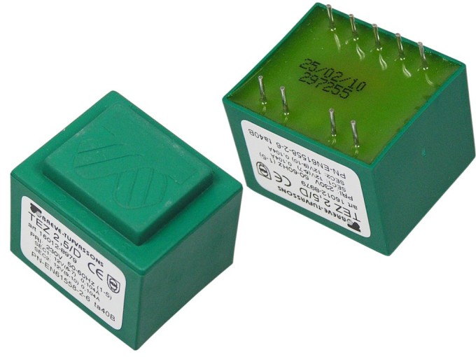 Sieťový transformátor 230V / 2x12V - 2.5VA pre plošné spoje