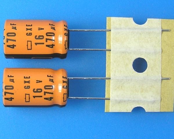 470uF/16V - 125°C Nippon GXE Elektrolytický Kondenzátor