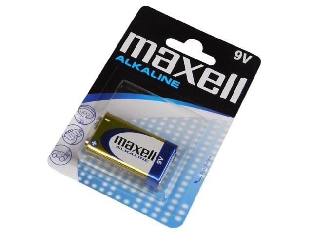 Maxell 9V Alkalická Batéria 6F22 / 6LR61