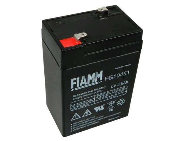 Olovený akumulátor 6V 4,5Ah FG10451 FIAMM