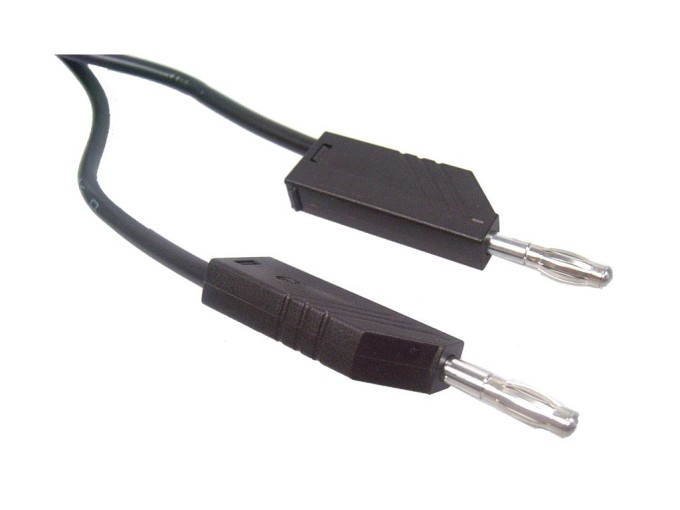 Merací šnúra banánek 10A ML100 HIRSCHMANN 934062100 - čierna