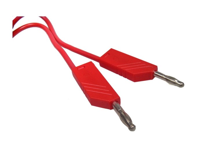 Merací šnúra banánek - červená / 10A - ML100 HIRSCHMANN 934062101