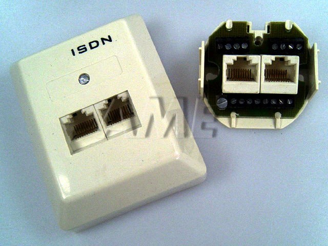 ISDN Zásuvka 2x8 (8) AP Dvojná Vrchná Montáž