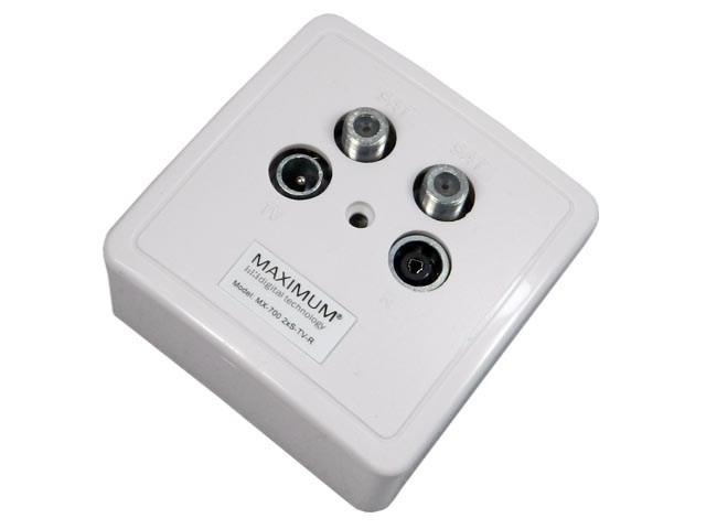 Anténna zásuvka Maximum MX-700 2xSAT/TV/RADIO