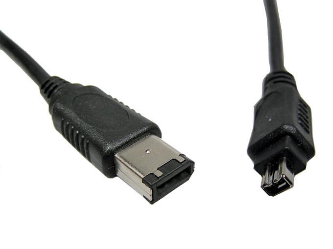 FireWire Kábel 6 pin / 4 pin 2m