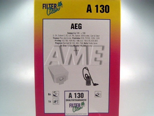 Sáčky do vysávača Electrolux, AEG, PRIVILEG - A130, 6 ks