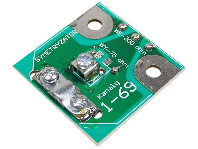 Symetrizačný člen 300 ohm na 75 ohm pre VHF a UHF