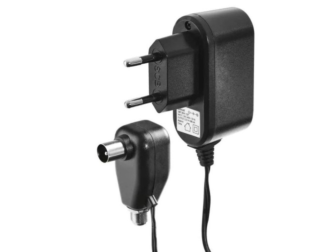 Anténny napájač 12V / 300mA s IEC konektorom a F konektorom