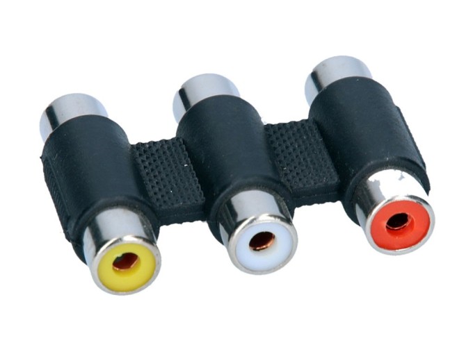 Spojka 3xCINCH - audio a video konektor