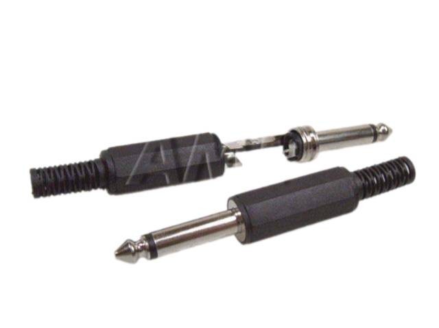 Konektor JACK 6.3mm mono - sameček plast
