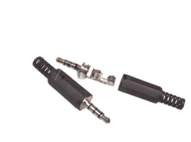 JACK konektor 3.5mm 4-pólový sameček