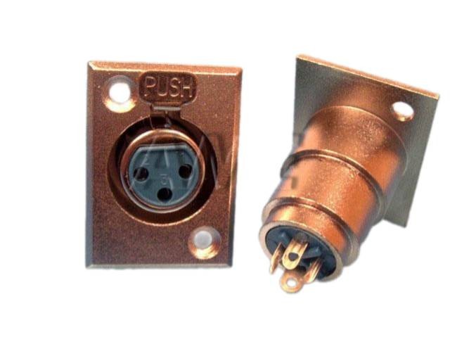 XLR 3-pólový samičí konektor pre panelovú montáž