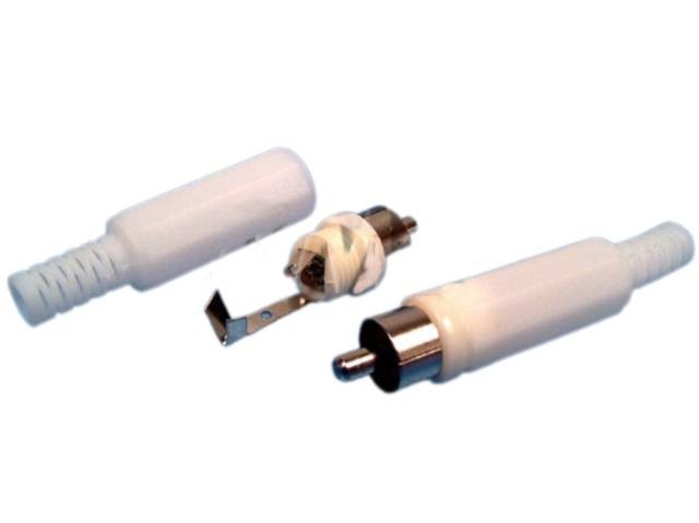 CINCH Konektor Plastový Samec Biely