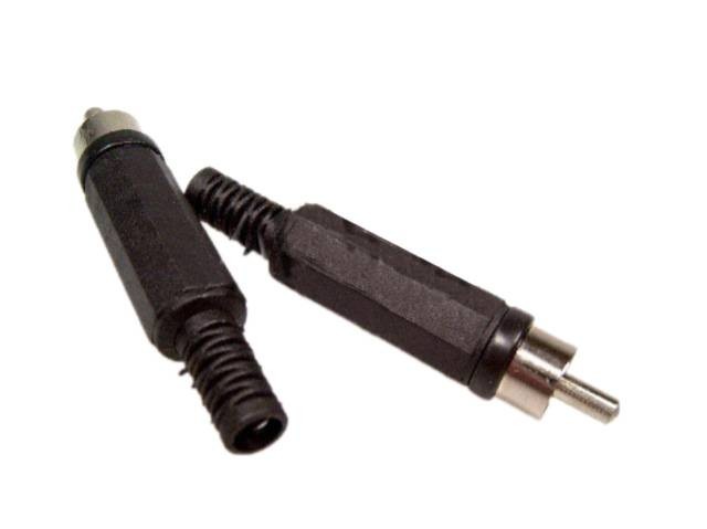 CINCH Konektor Plastový Čierny