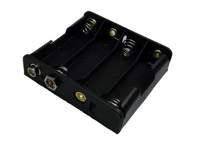 Puzdro na batérie 4x AA s vývodom 9V / 6F22