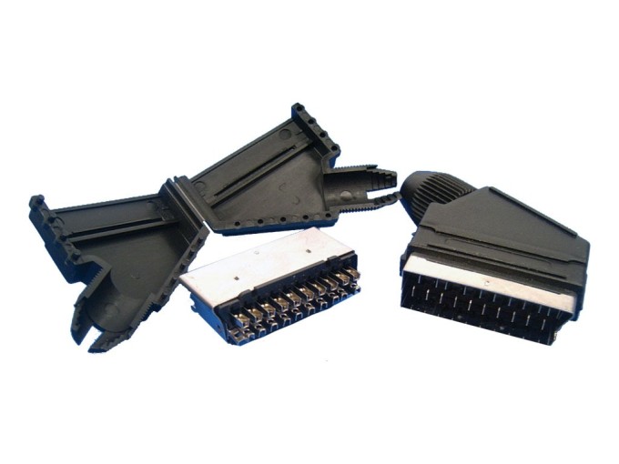 SCART konektor samec 21 pinov na kábel