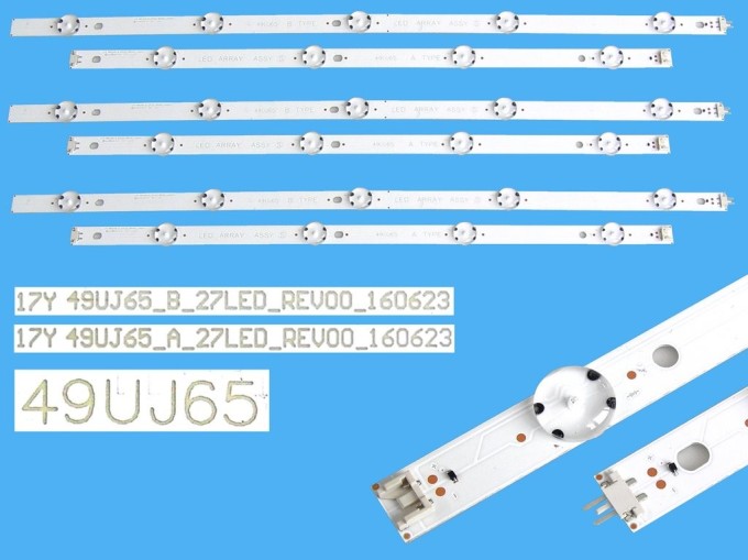 LED podsvit sada LG 49UJ65 - 6 pásikov DLED TOTAL ARRAY 49CSP