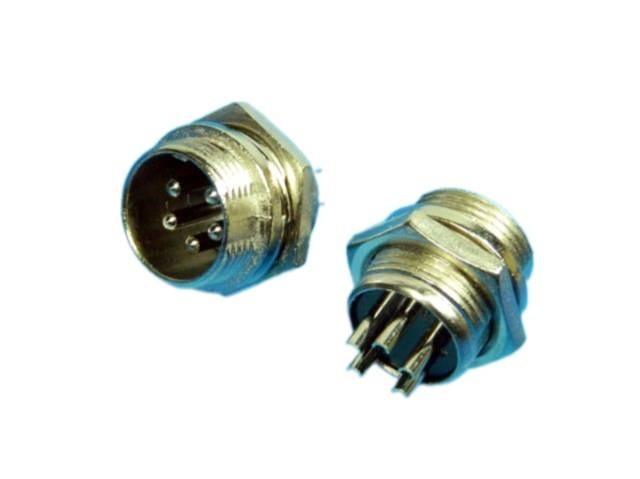 Mikrofónny DIN konektor panelový samec 5 pinov MIC335