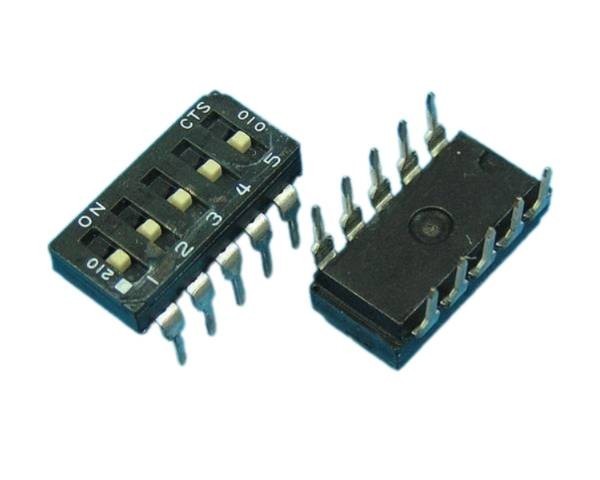 DIP Switch 5x2 DIL10 - Viacnásobný Prepínač