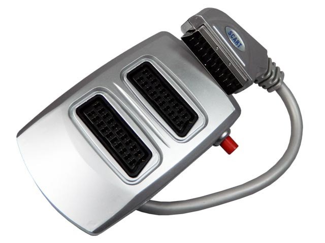 SCART kábel 2xSCART EDC 02-0885, 50 cm, strieborný