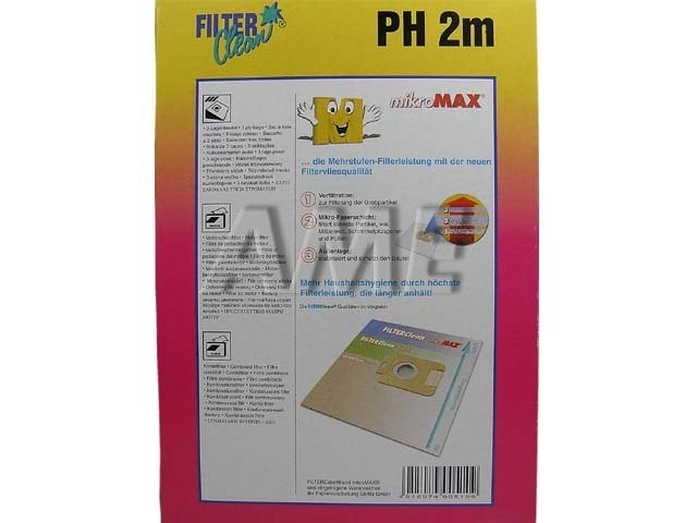 Sáčky do vysávače PHILIPS PH2m - Sada 4ks + Motorový filter 1ks