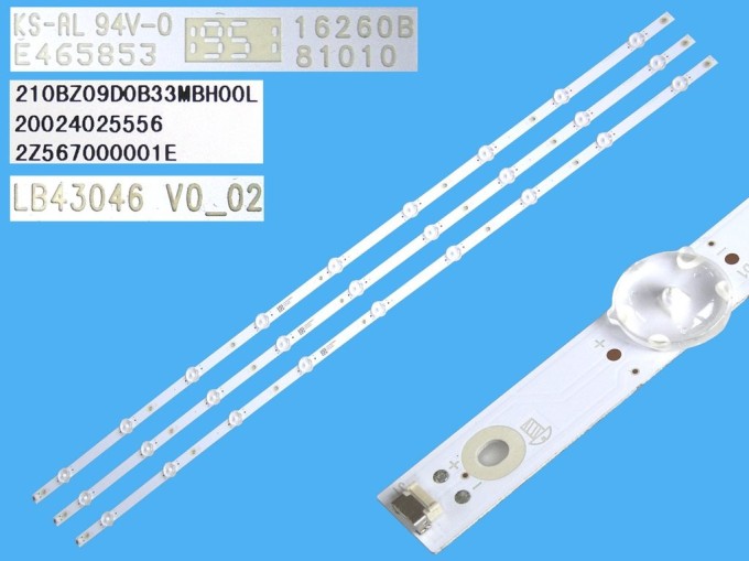 LED podsvit sada Philips 210BZ09D0B33MBH00L - 3 pásky 840mm pre LCD panely 43"