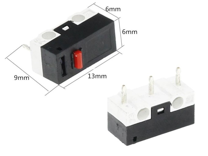 Mikrospínač YD-003 do plošného spoja