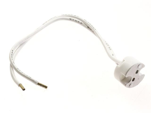 Keramická pätica žiarovky G4 s prívodmi 95 mm