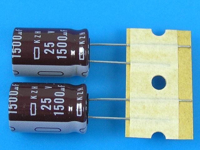 Kondenzátor elektrolytický 1500uF/25V - Nippon KZH - nízka ESR, dlhá životnosť