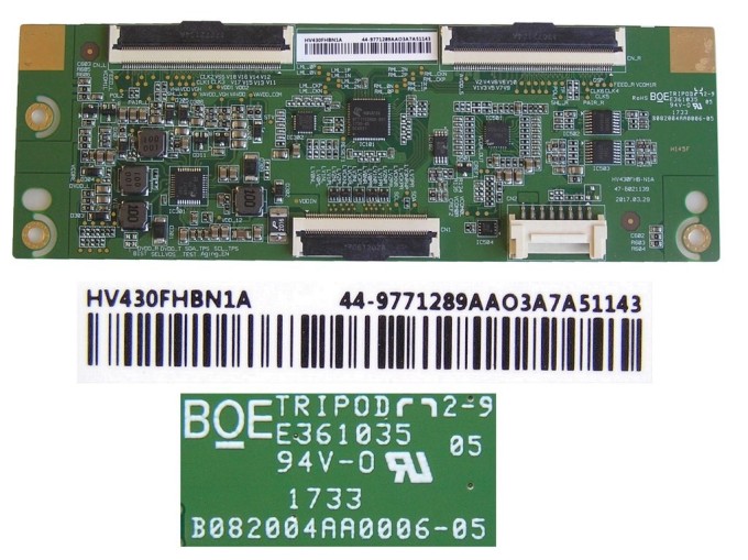 LCD T-CON modul HV430FHB-N1A pre 43" TV