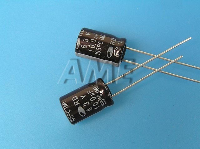 100uF/63V 105°C Samwha RD Elektrolytický Kondenzátor
