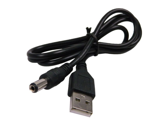 USB Kábel Typ A s Napájacím Konektorom 5.5/2.1mm