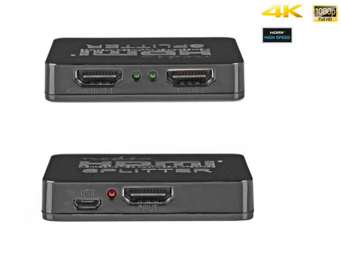 HDMI Splitter 1x2 4K 30Hz VSPL34002BK Nedis