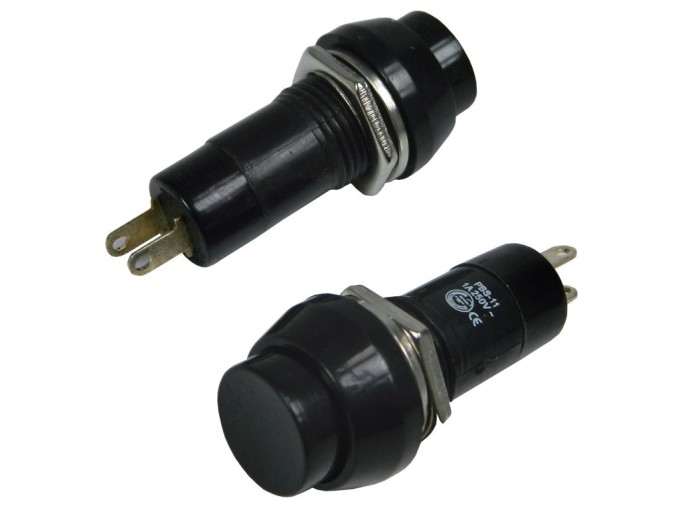 Miniatúrny tlačidlový spínač PS11BBK čierny