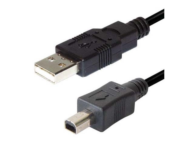 USB Kábel A - Mini USB B, 4 piny, 2m