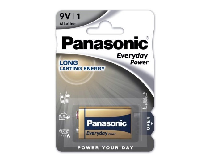 9V Alkalická Batéria Panasonic Everyday Power 6LR61EPS/1BP