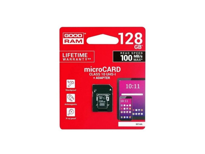 Pamäťová karta micro SD 128 GB GOODRAM s adaptérom UHS-I Class 10
