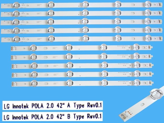 Sada LED podsvietenia 848mm pre LG 42LA a 42LN - 10 pásikov