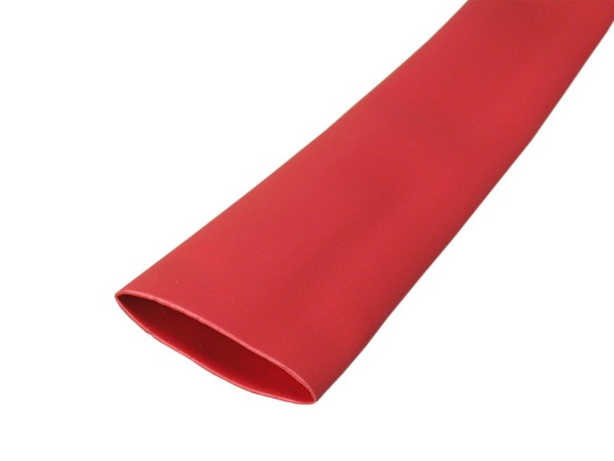 Zmršťovacia bužírka 12.7 / 6.4 mm červená - 1m