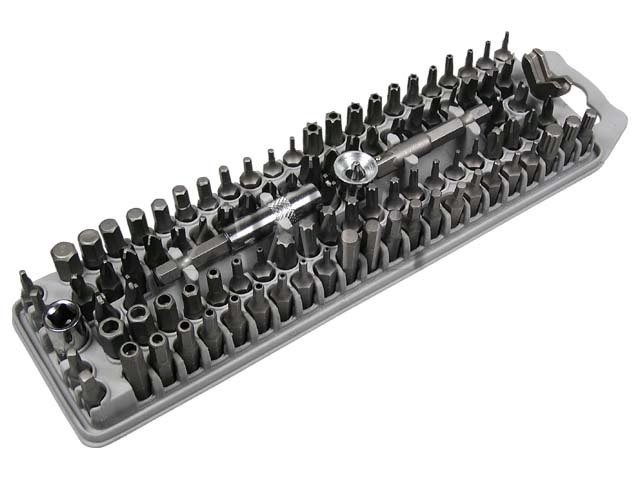 Sada nástavcov šroubovákov 100ks - bezpečnostné bity, Torx, Imbus