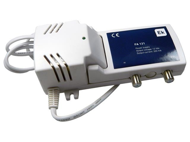 Anténny napájač 12V / 200mA s prúchozím napájaním pre LNB FA121