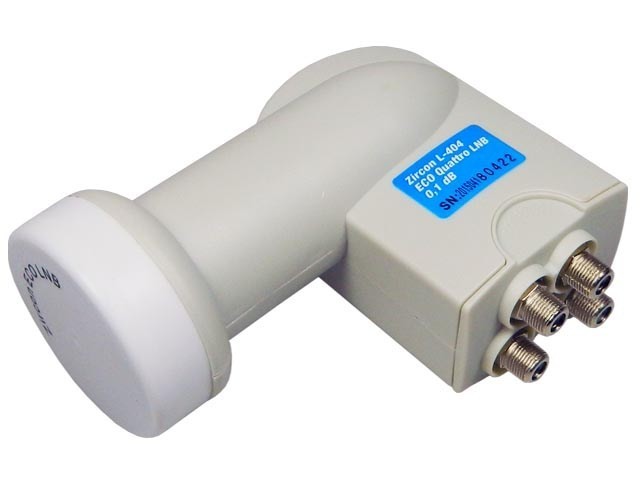 Konvertor LNB Quatro Zircon L404 ECO 0,1dB