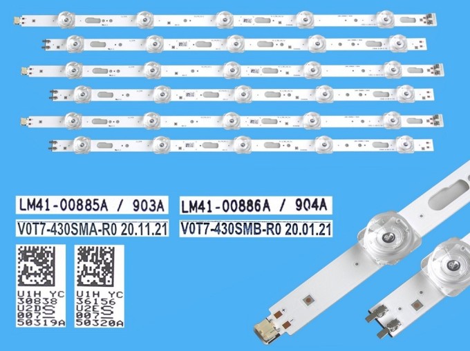 LED podsvit sada 805mm pre Samsung 43TU - 6 kusov