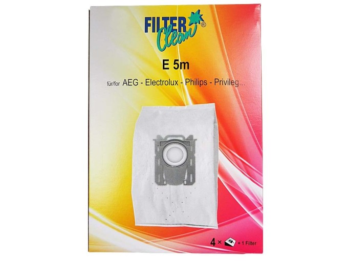 Sáčky do vysávača Electrolux a Philips E5m / PH5m, sada 4 ks